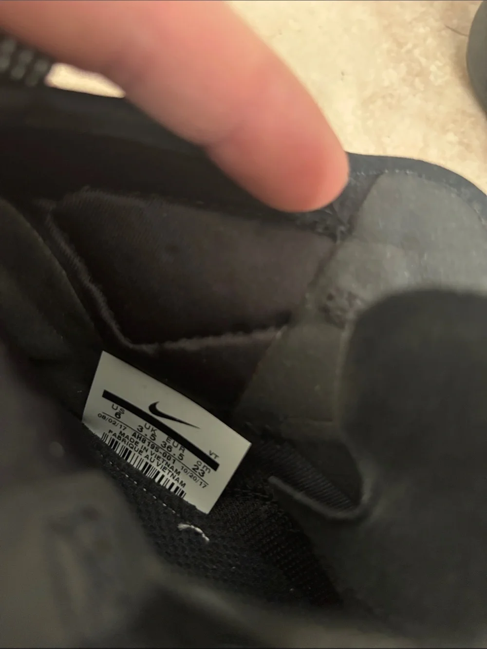 Nike Black and Silver High-Top Training Shoes